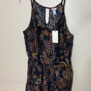NWT A New Day Black Floral Romper